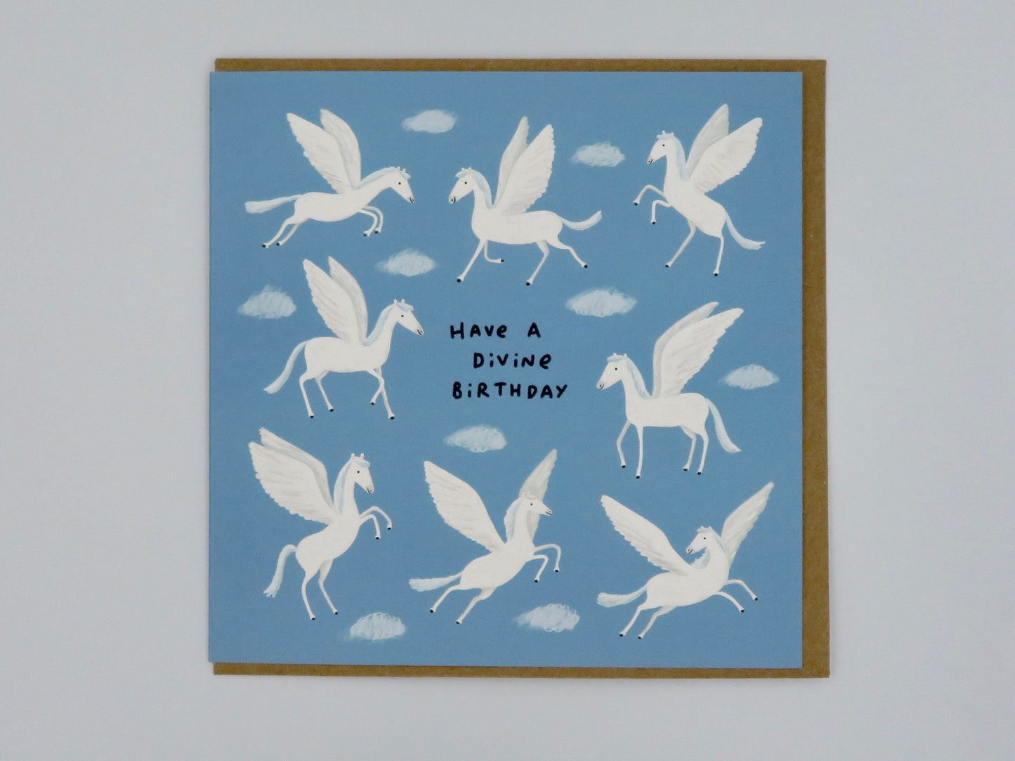 Pegasus Flying Horse Divine Birthday Card