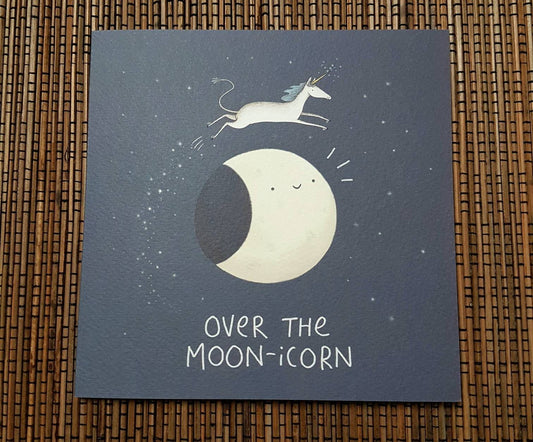 Over the Moon-icorn Card