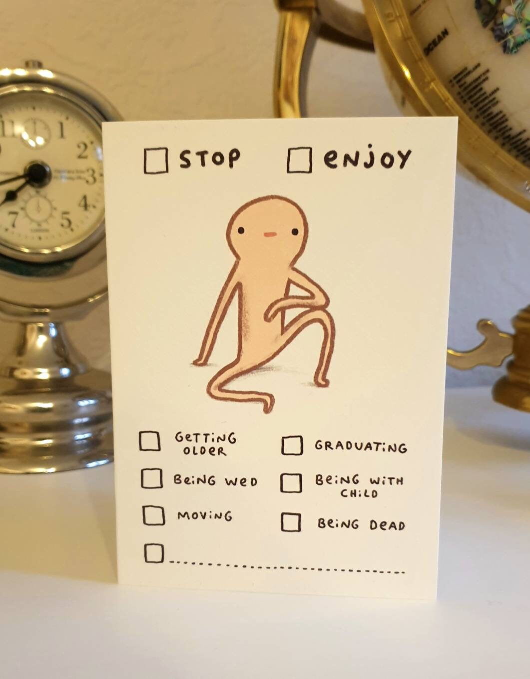 Multiple Choice Honest Blob Greeting Card - Birthday, Wedding, Marriage, New Home, Pregnancy, Graduation
