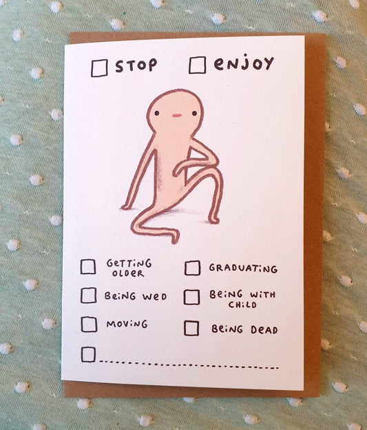 Multiple Choice Honest Blob Greeting Card - Birthday, Wedding, Marriage, New Home, Pregnancy, Graduation