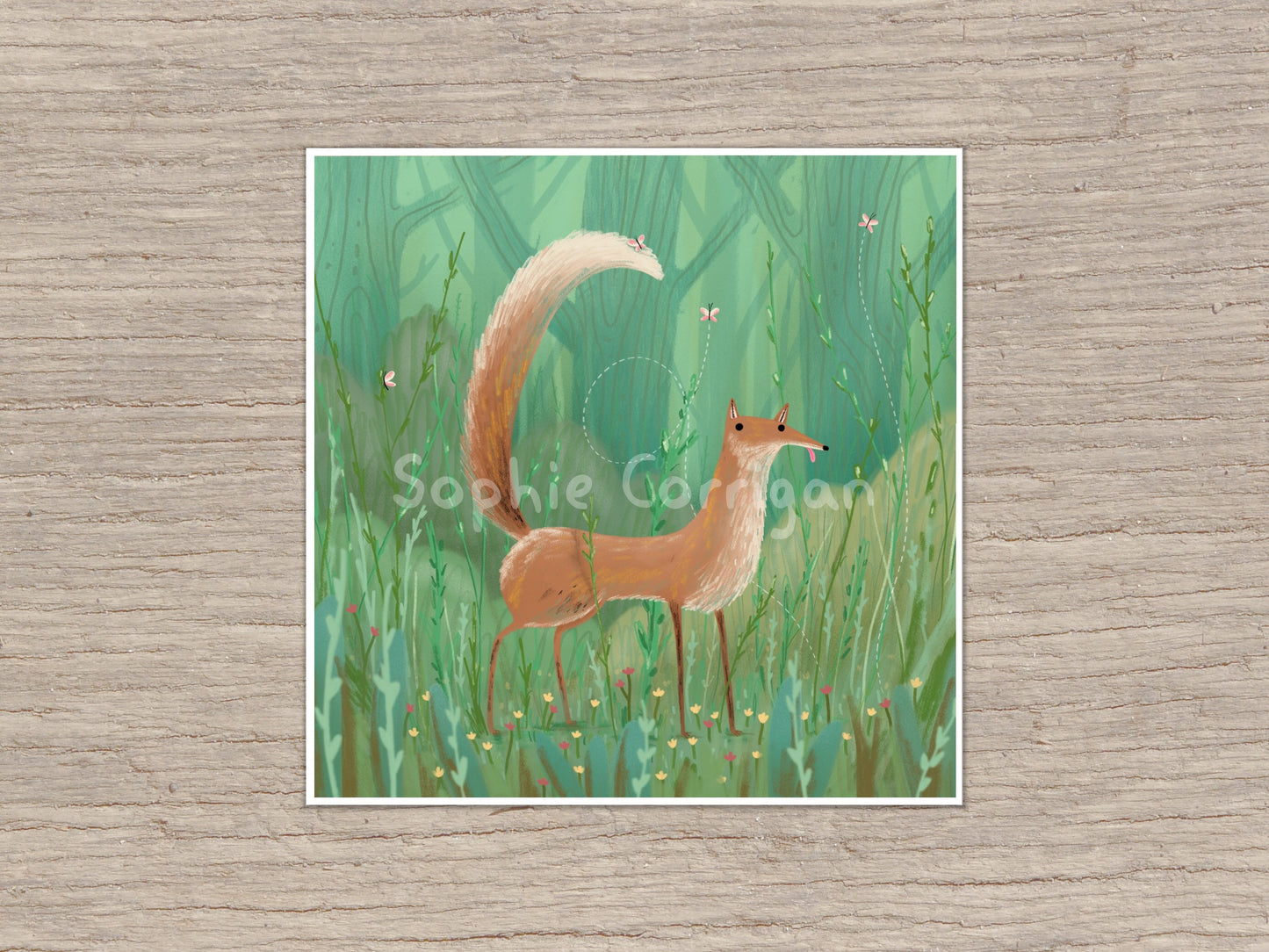 Fox in Whimsy Wood Signed Art Print