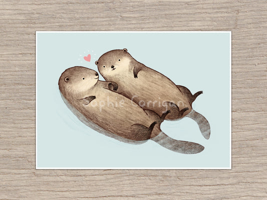 I Love You Like No Otter Signed Art Print