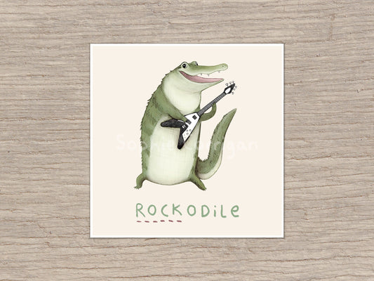 Rockodile Rock 'n' Roll Crocodile Signed Fine Art Print