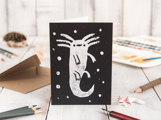 Axolotl Print Card