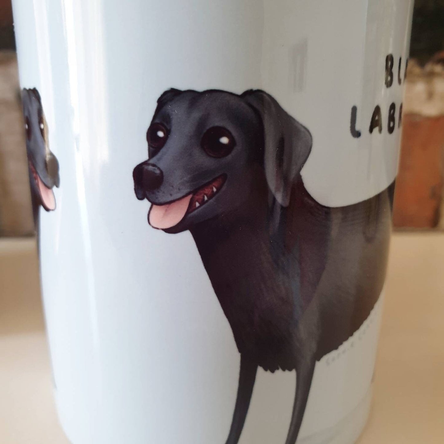 Black Labrador Dog Glossy Mug