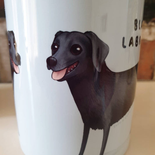 Black Labrador Dog Glossy Mug
