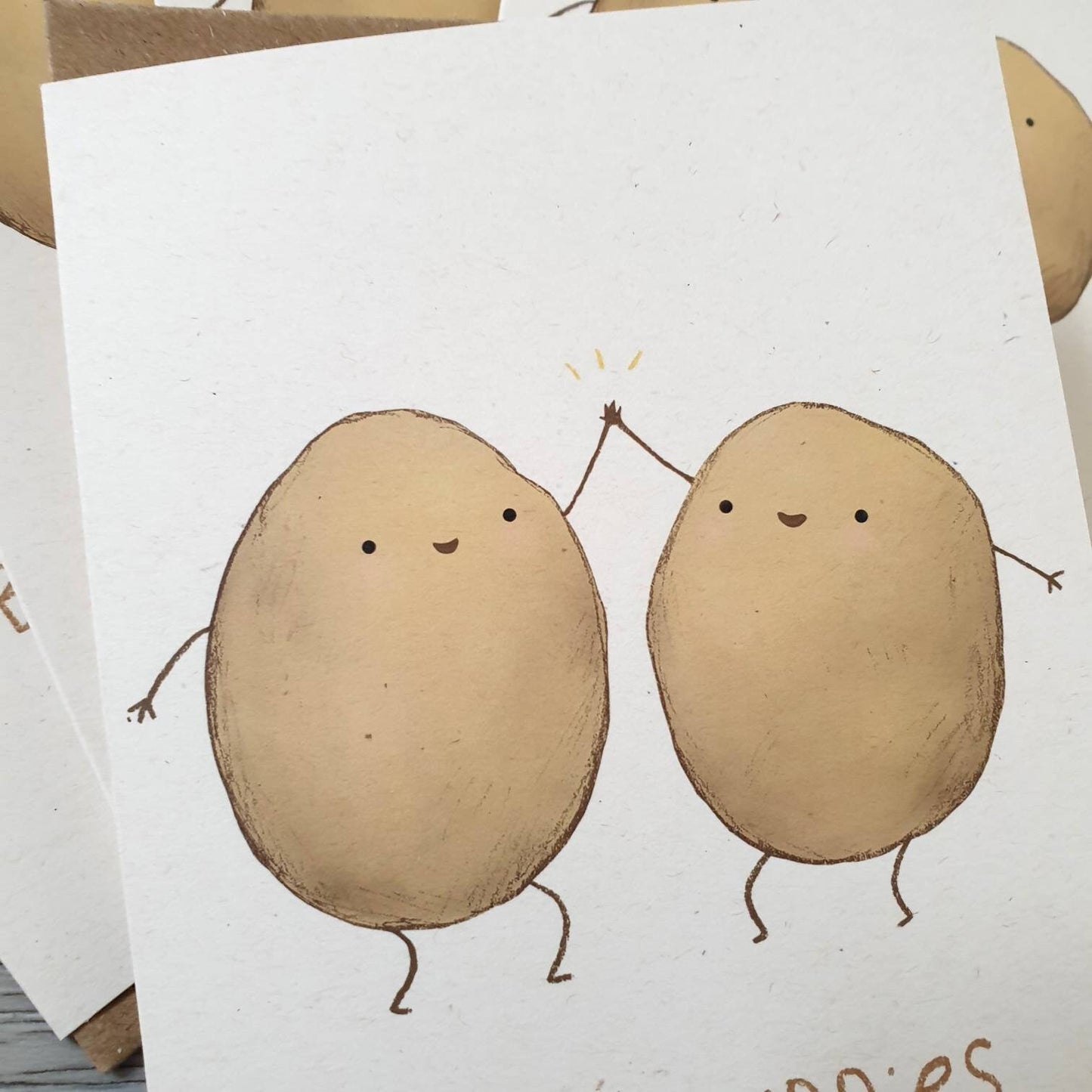 Best Spuddies Potato Friendship Card