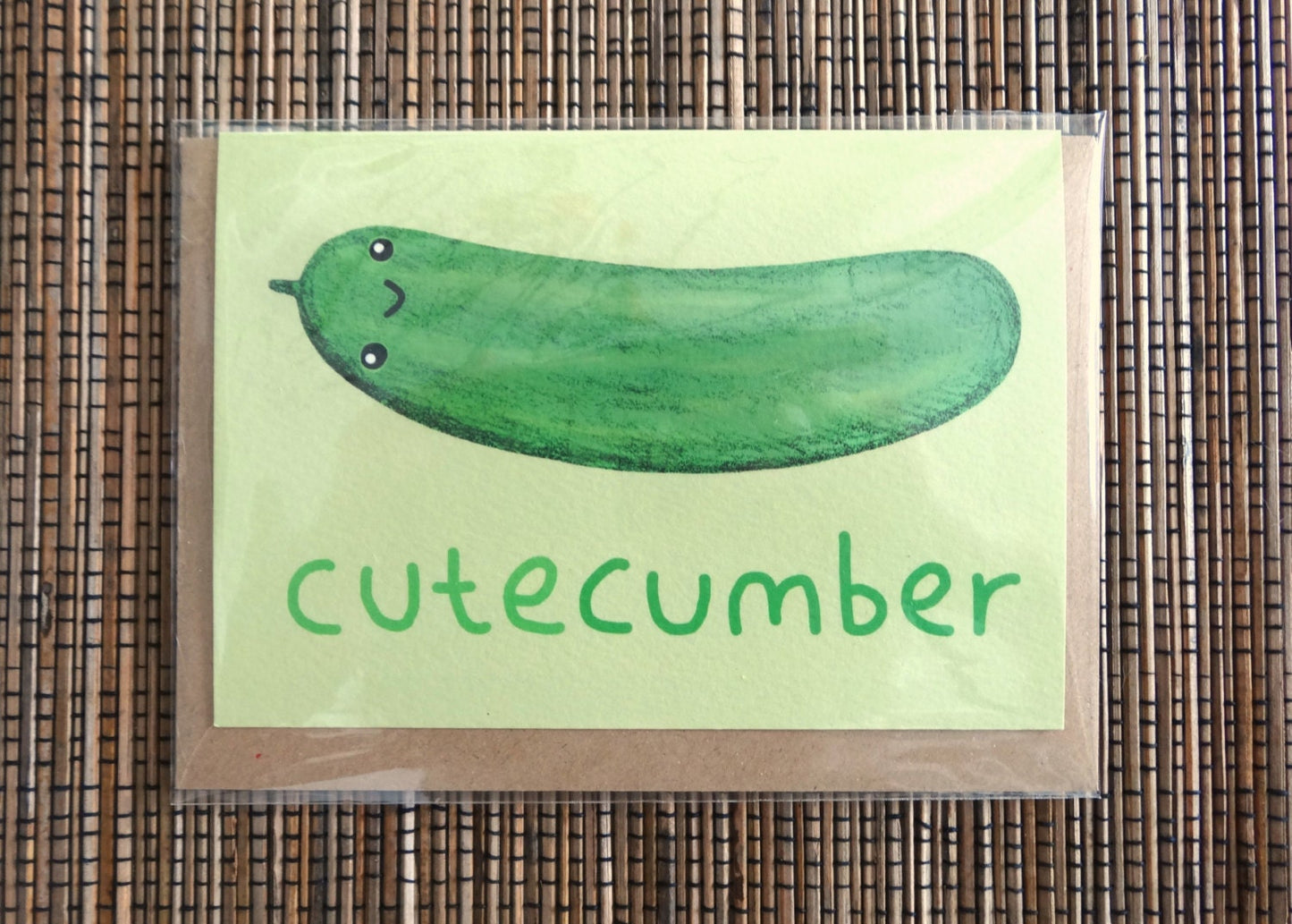 Cutecumber Cute Cucumber Card