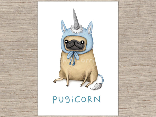 Pugicorn Fawn Signed Art Print