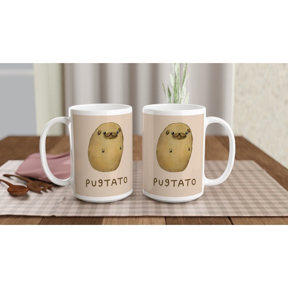Pugtato Large 15oz 426ml Ceramic Mug