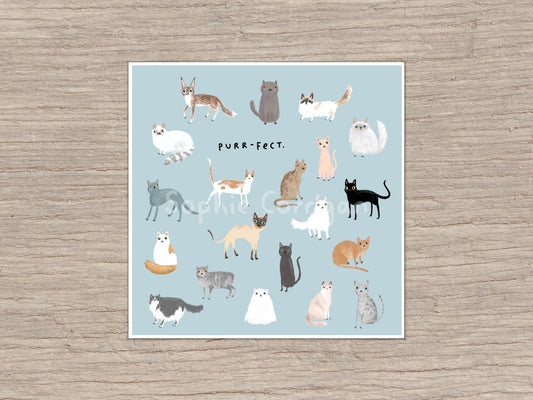 Purr-fect Curious Cats Signed Art Print