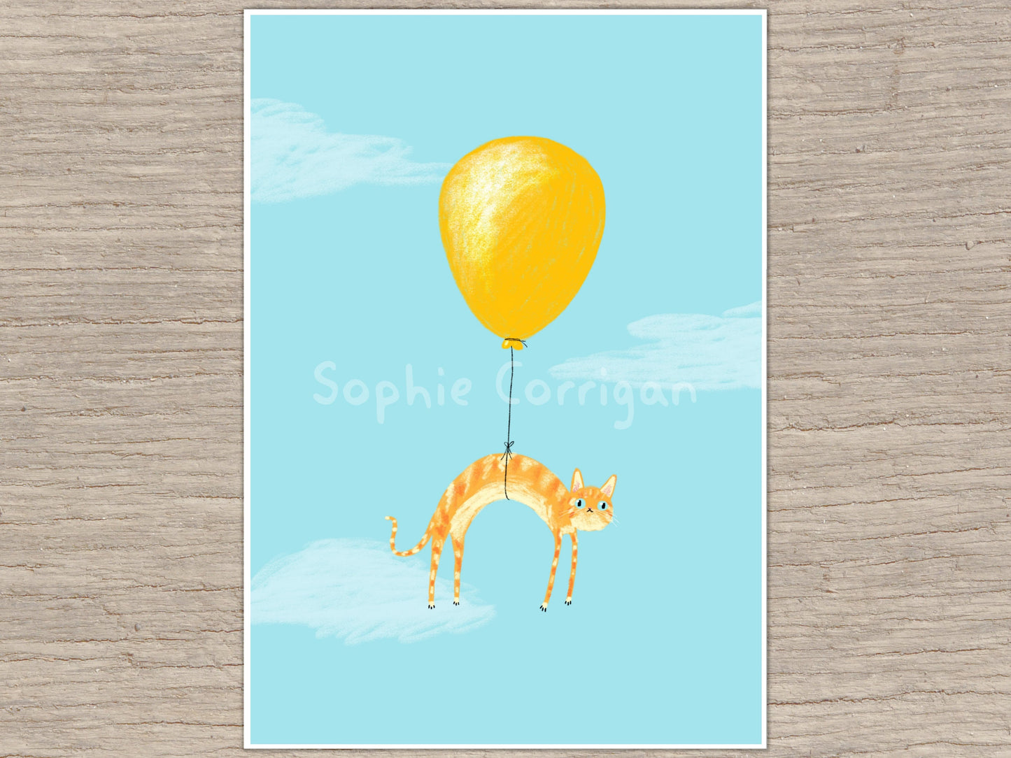 Balloon Cat Signed Art Print