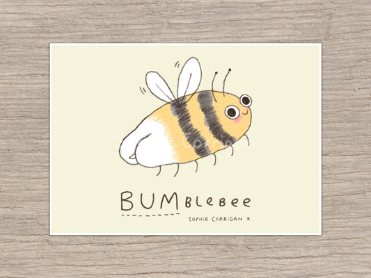 BUMblebee Bee Butt Signed Fine Art Print