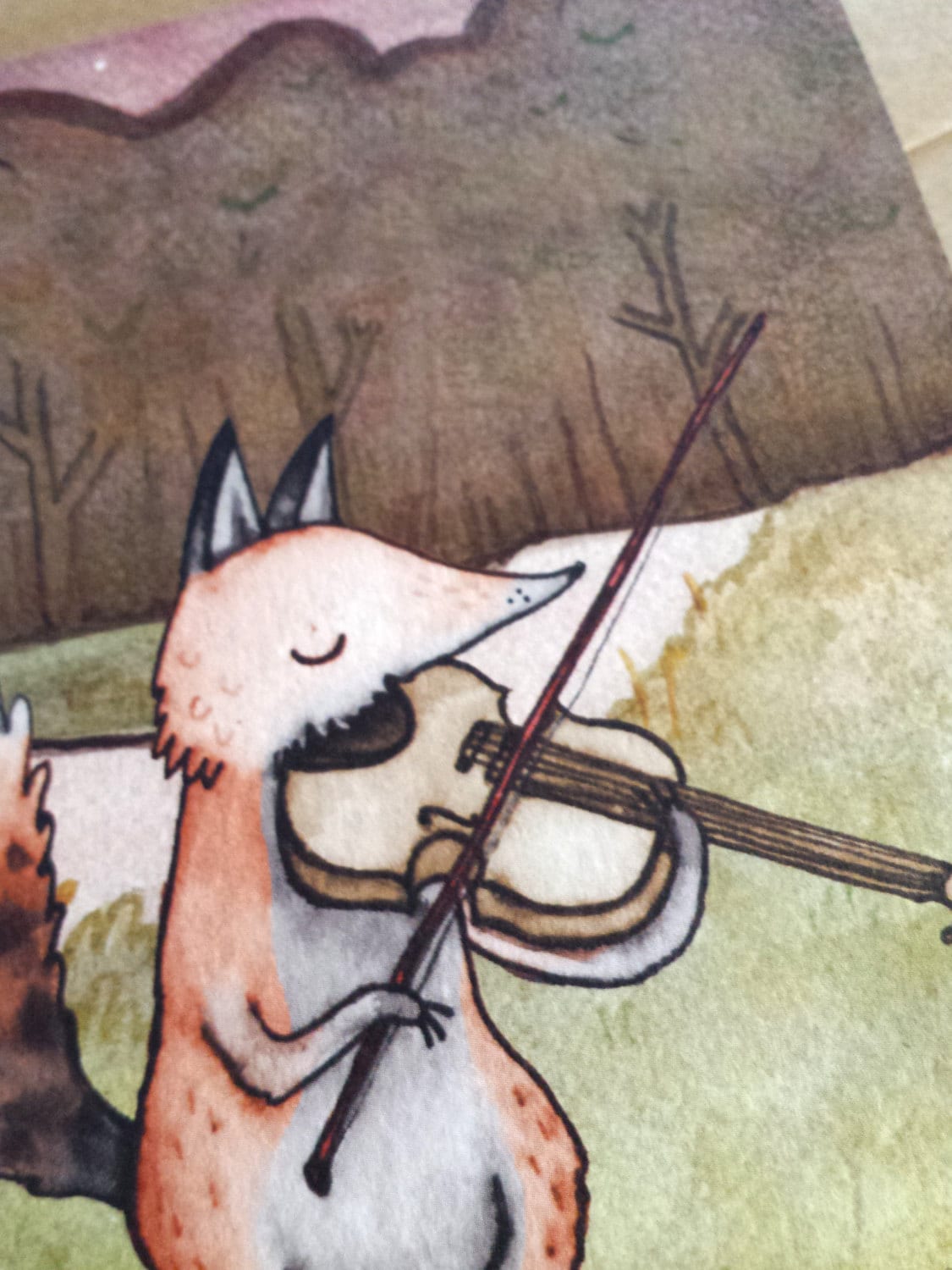 Violin Fox Card