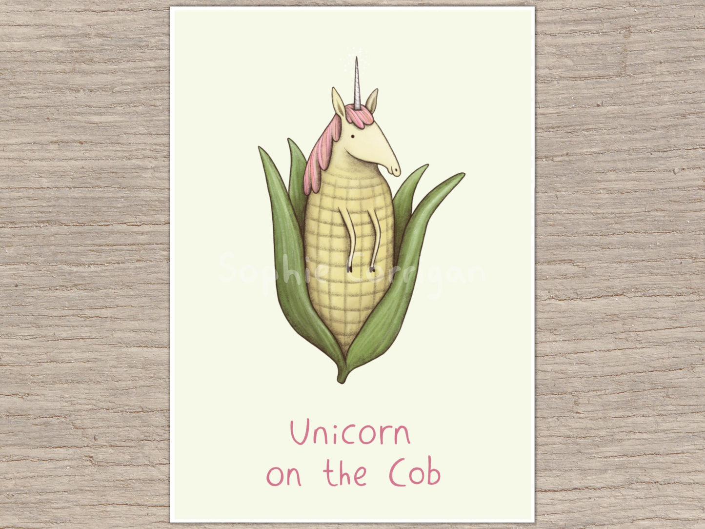 Unicorn on the Cob Signed Art Print