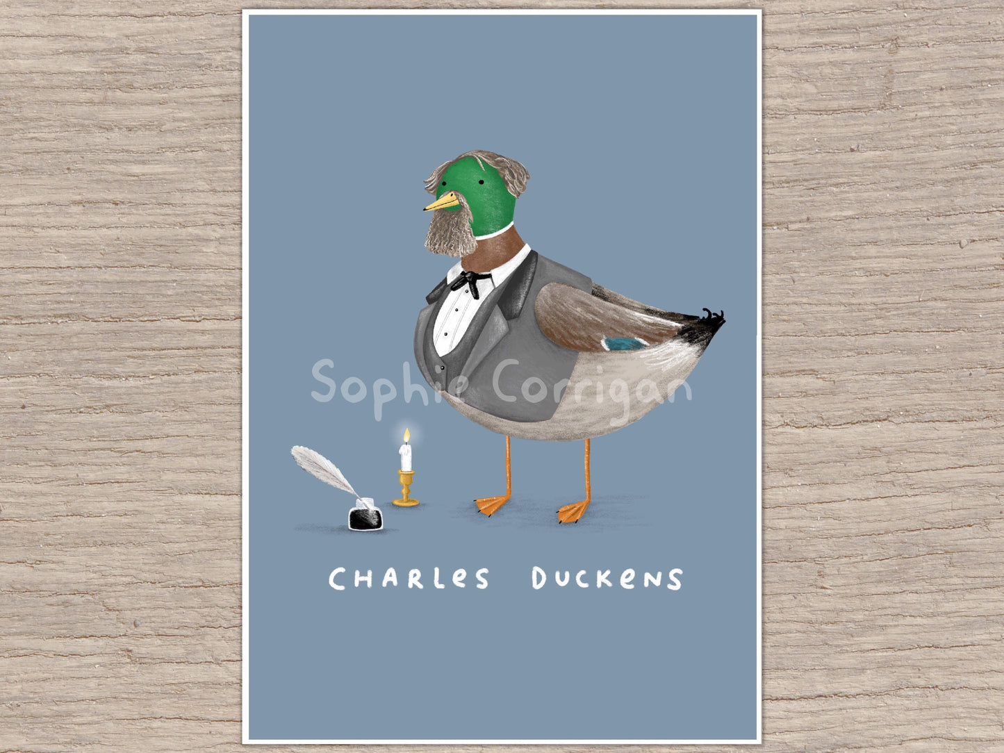 Charles Duckens Charles Dickens Duck Signed Fine Art Print