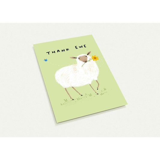 Thank Ewe Pack of 10 Postcards - Sheep Thank You Note