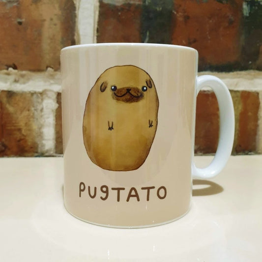 Pugtato 11oz Mug - Cute Potato Pug Dog Vegetable Spud
