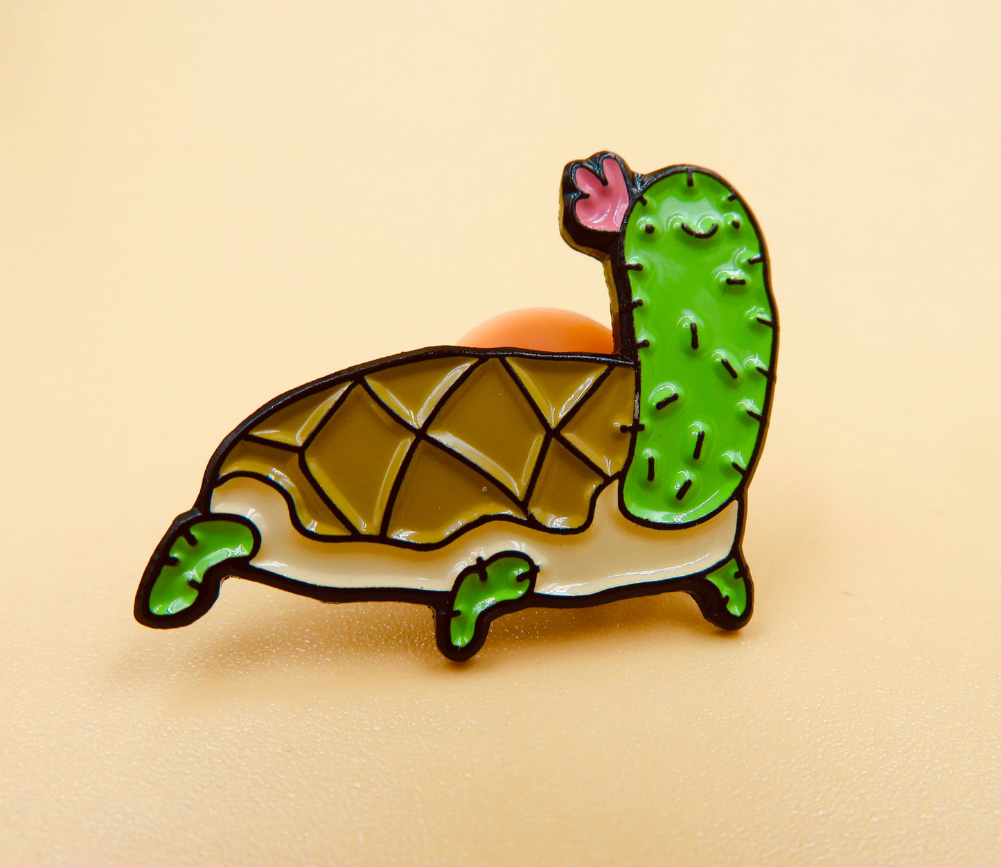 Cactoise Cactus Tortoise Pin Badge