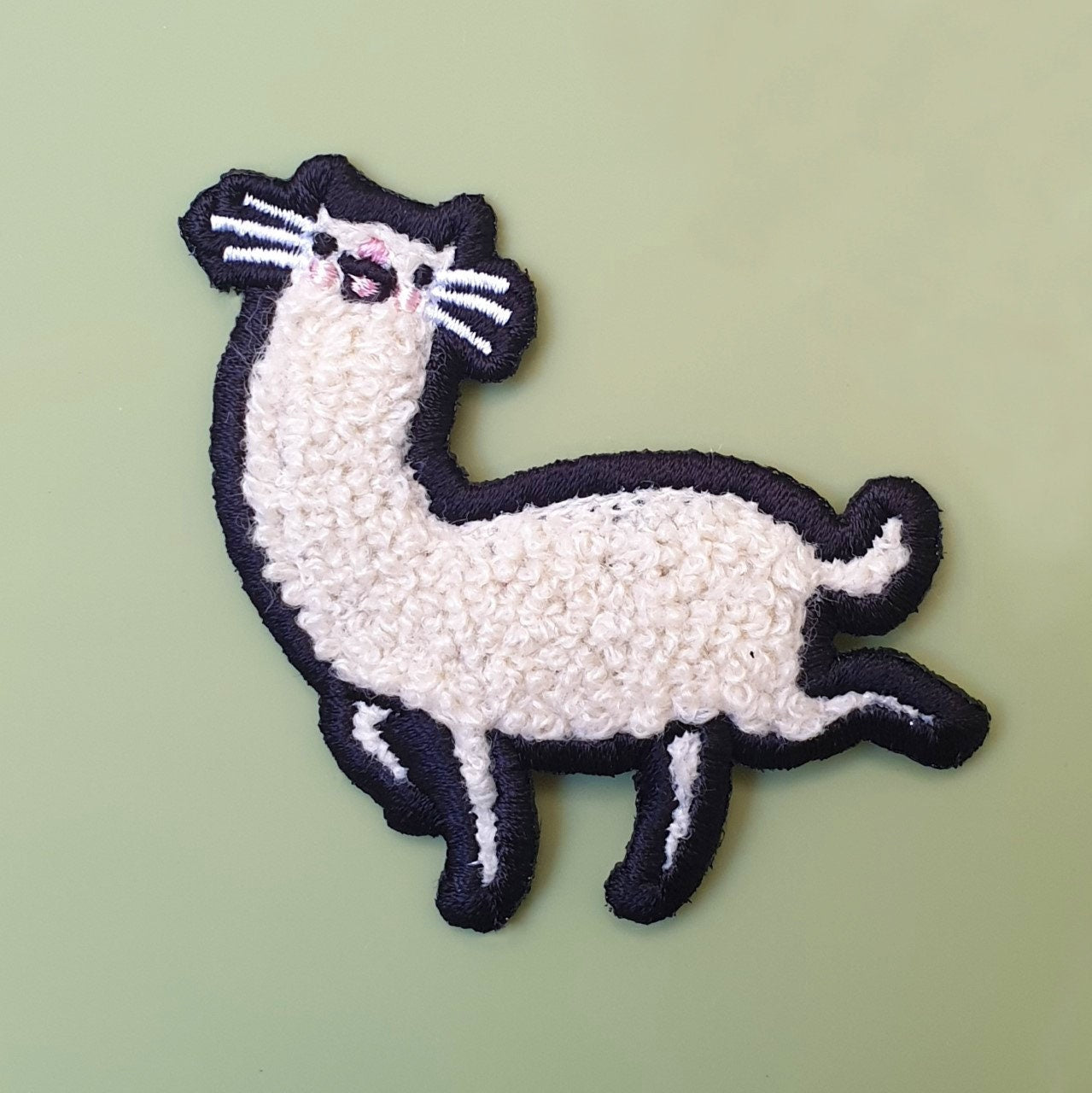 Alpacat Alpaca Cat Chenille Sew On Patch