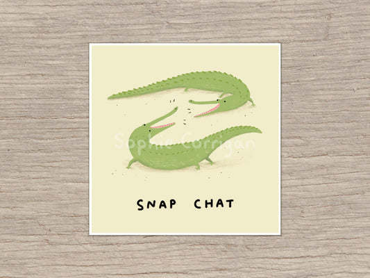 Snap Chat Crocodiles Alligators Signed Fine Art Print