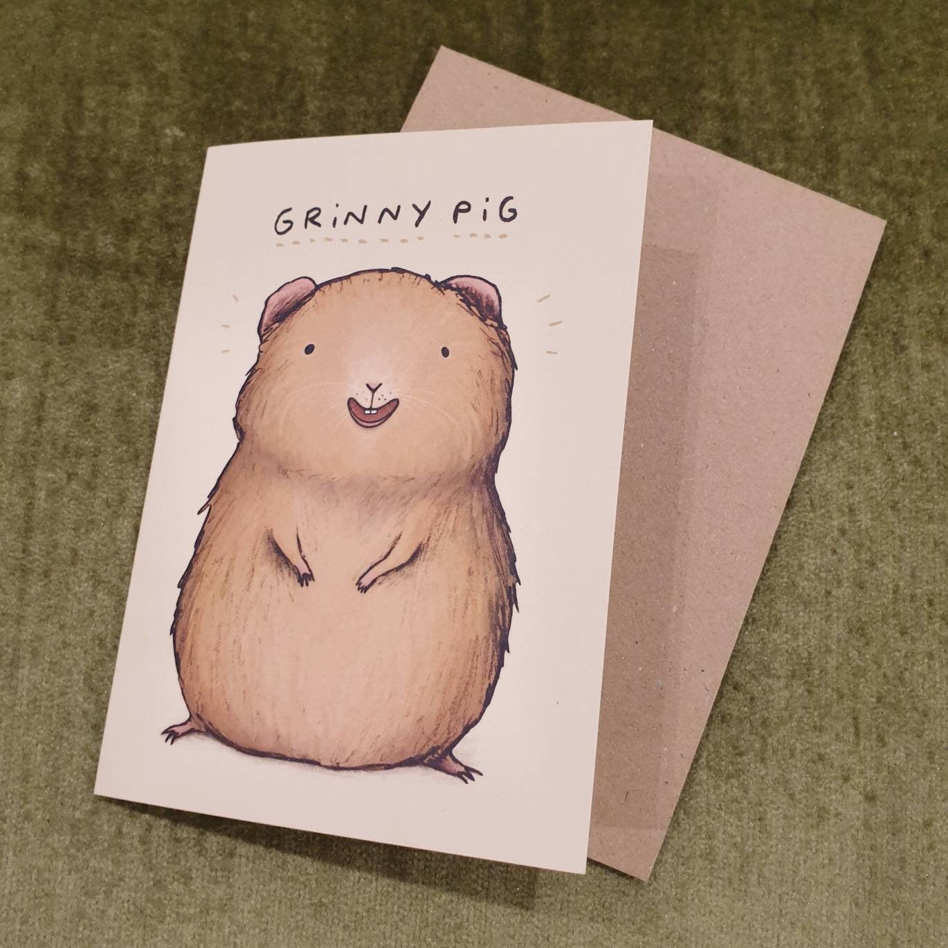 Grinny Pig Smiling Guinea Pig Card