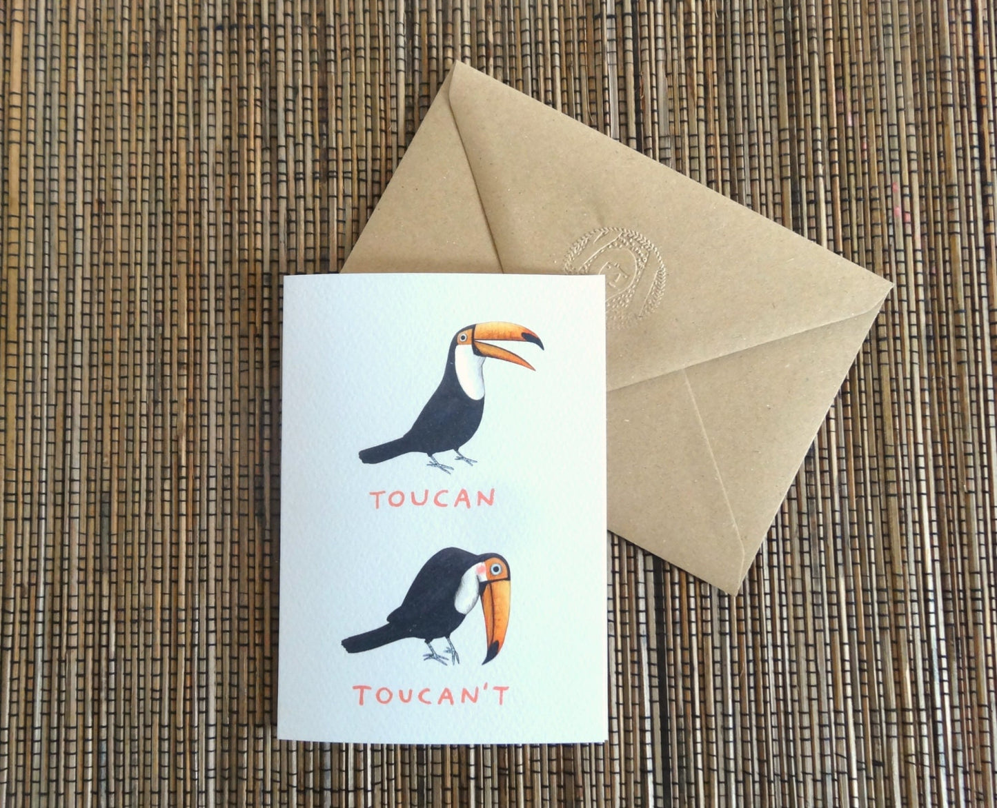 Toucan Toucan't: Pun Card Shy Bird Art, Mental Health Card