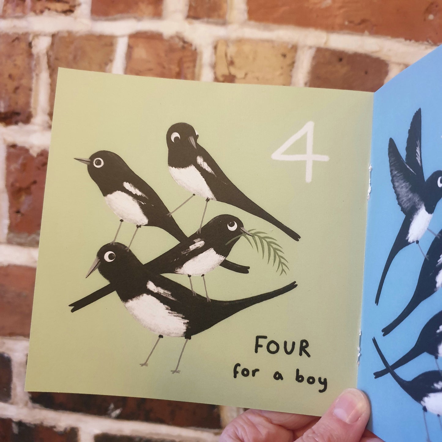 One For Sorrow Magpie Nursery Rhyme Mini Art Zine: Hand Signed Children's Picture Book