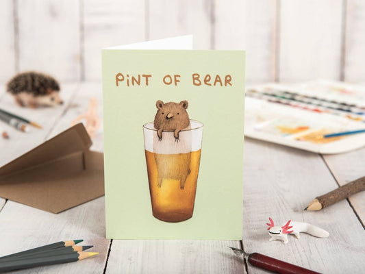 Pint Of Bear Card