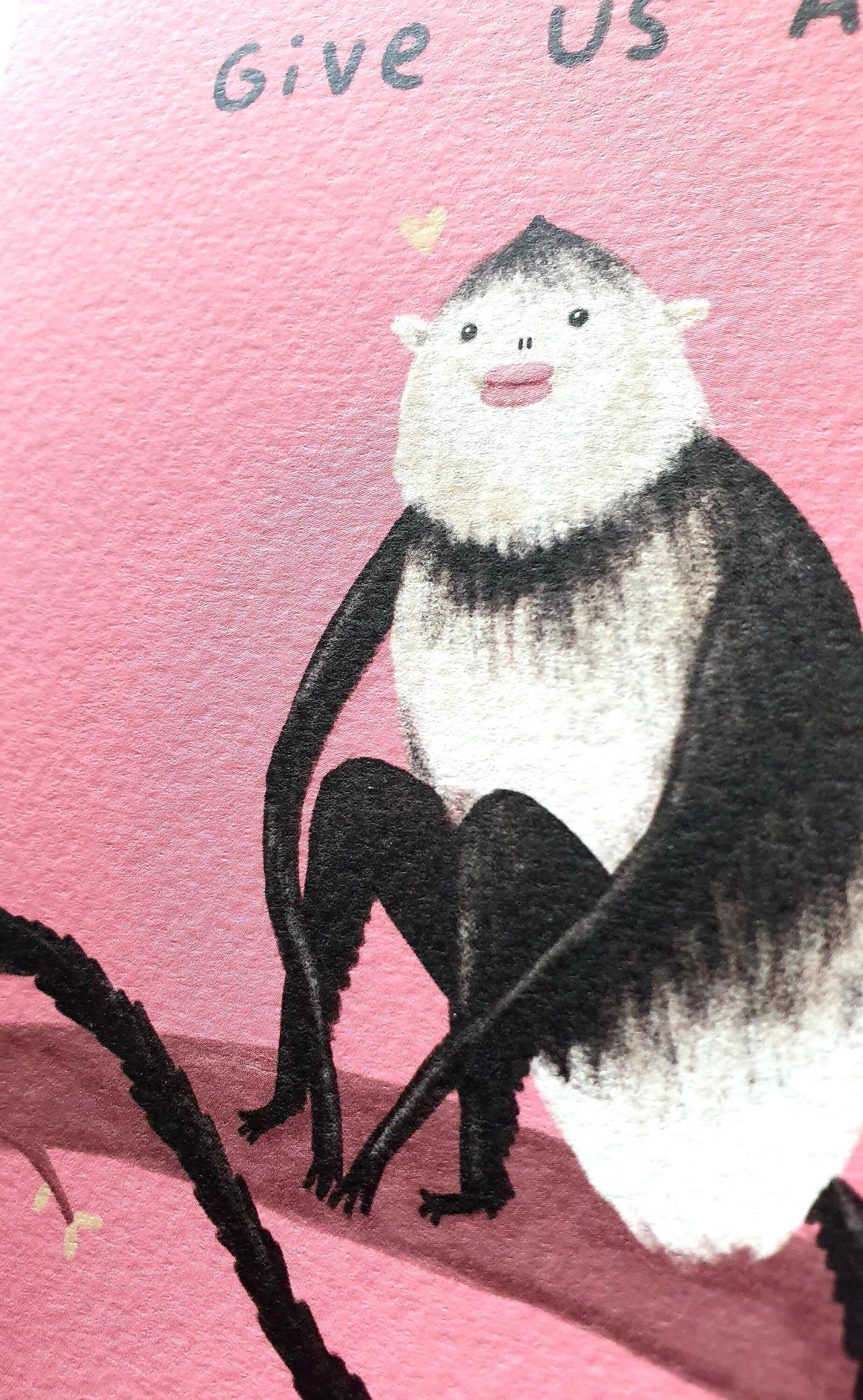 Large Yunnan Snub-Nosed Monkey 'Give Us a Kiss' Card
