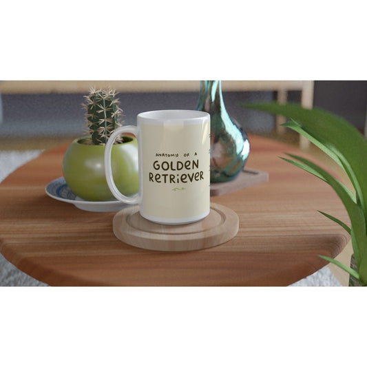 Anatomy of a Golden Retriever Large 15oz 426ml Ceramic Mug