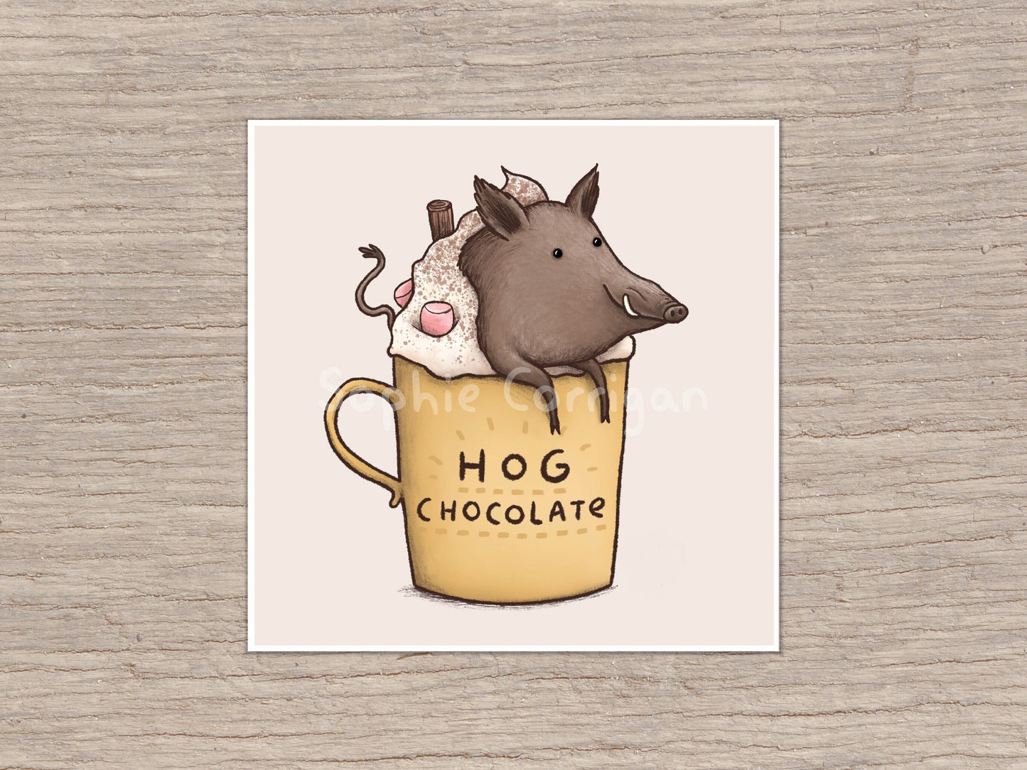 Hog Chocolate Signed Art Print