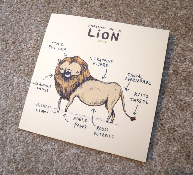 Anatomy Of A Lion Card