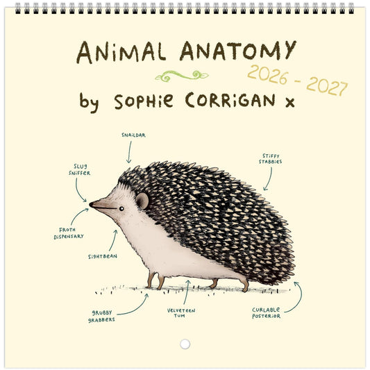 Animal Anatomy 2026 July - 2027 June Cute Creatures 12 Month Wall Calendar