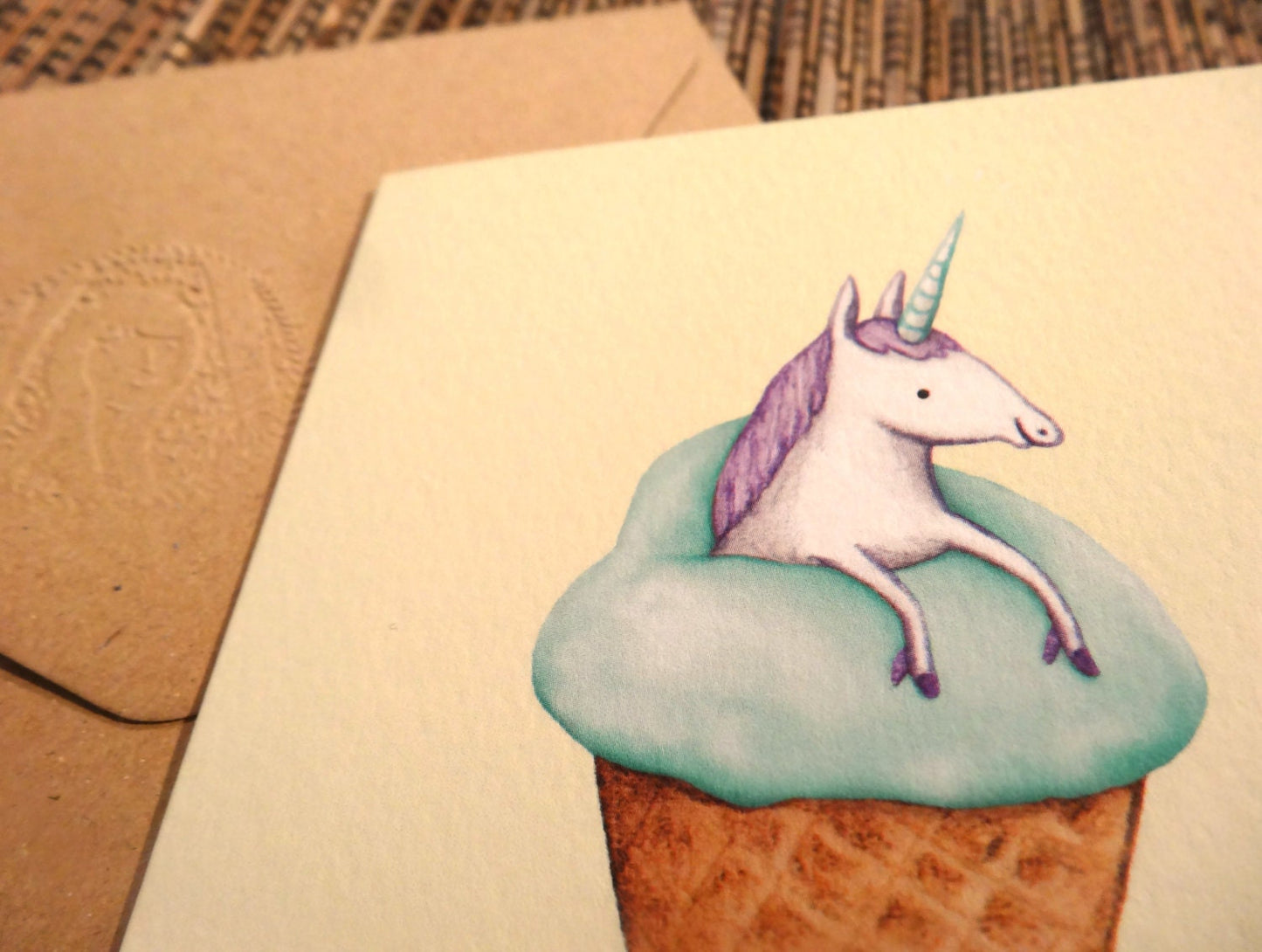 Unicone Card | Original Unicorn Ice Cream Illustration Greeting Card