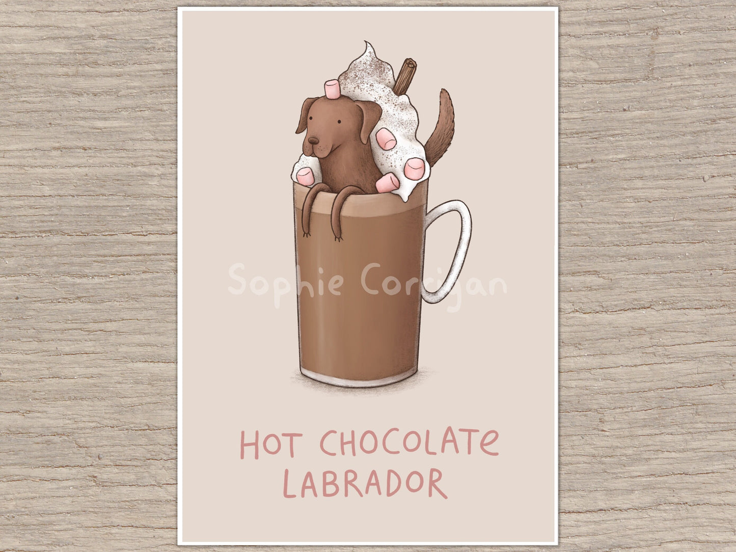 Hot Chocolate Labrador Brown Dog Signed Fine Art Print
