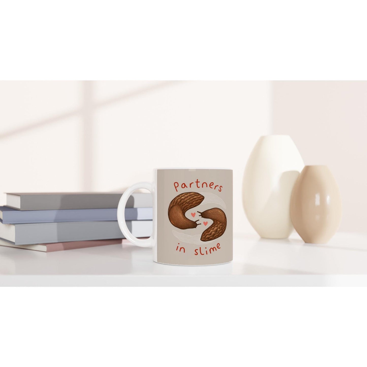 Slugs in Love Mug – Partners in Slime Valentines Gardener Gift, 11oz Ceramic