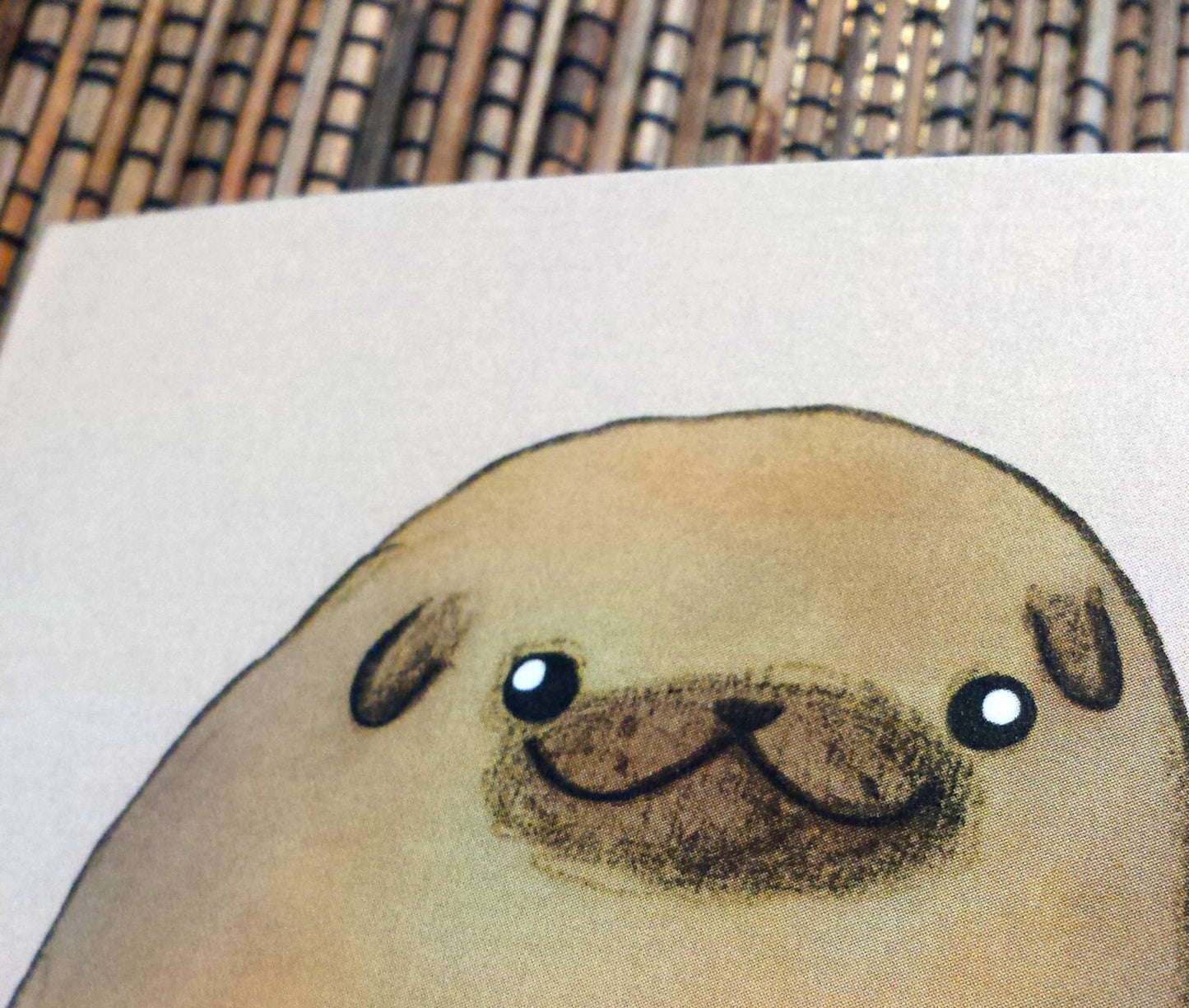 Pugtato Card: A6 Illustration Card with Kraft Envelope