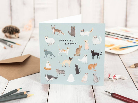 Purrfect Cats Birthday Card