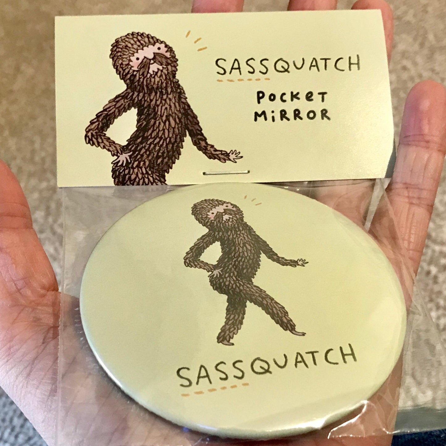 Octopose Posing Octopus Pocket Mirror