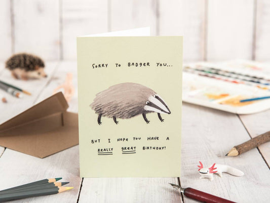 Badger Birthday Card