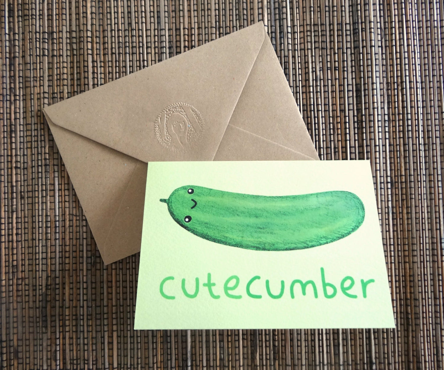 Cutecumber Cute Cucumber Card