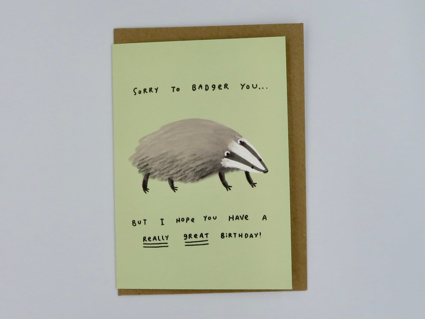 Badger Birthday Card