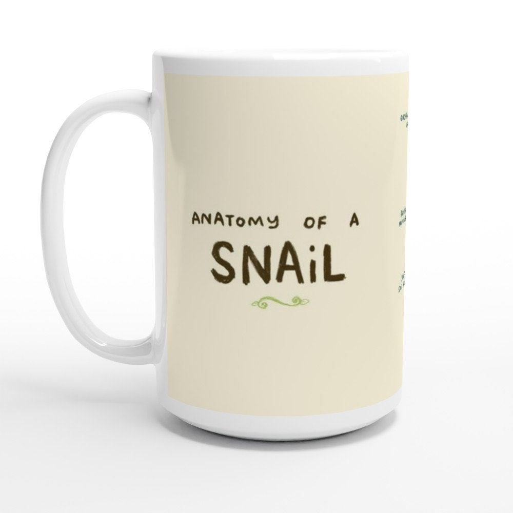 Anatomy of a Snail Large 15oz 426ml Ceramic Mug