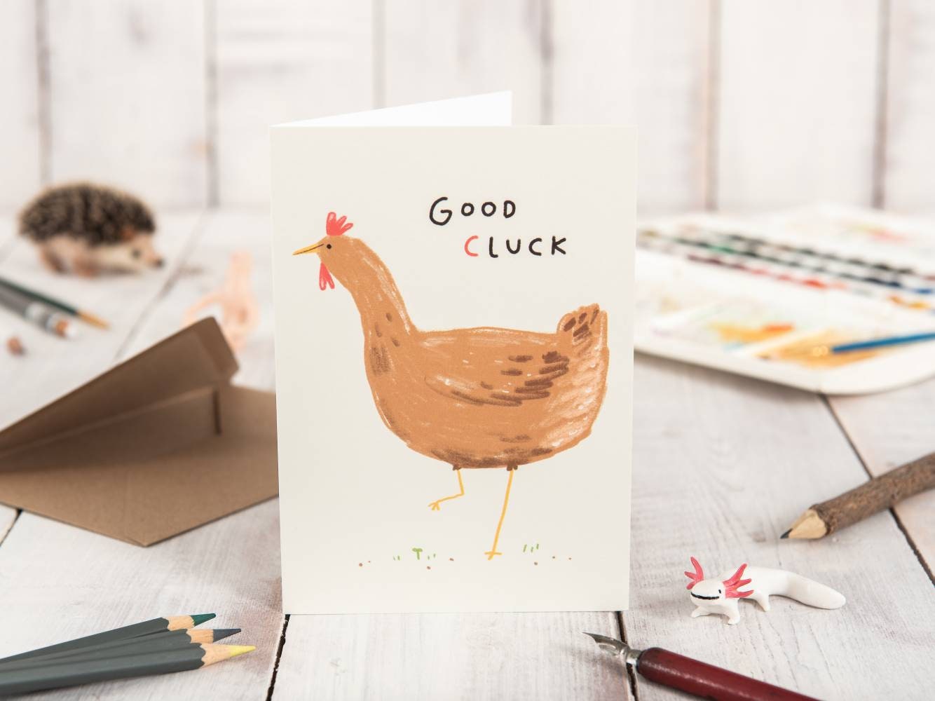 Good Cluck Chicken Good Luck Card