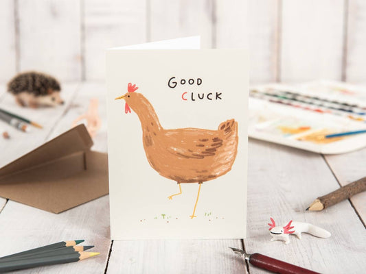 Good Cluck Chicken Good Luck Card