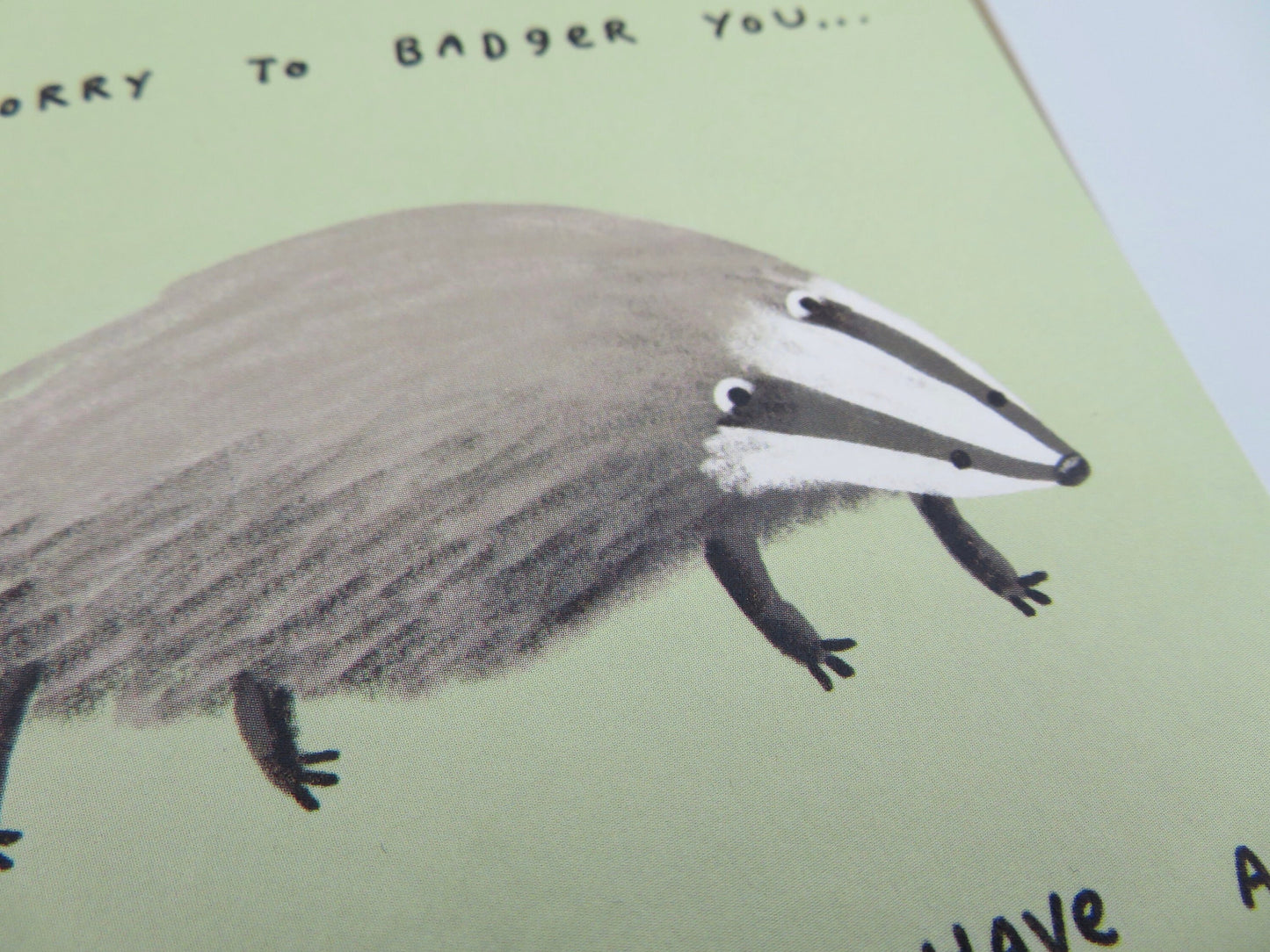 Badger Birthday Card