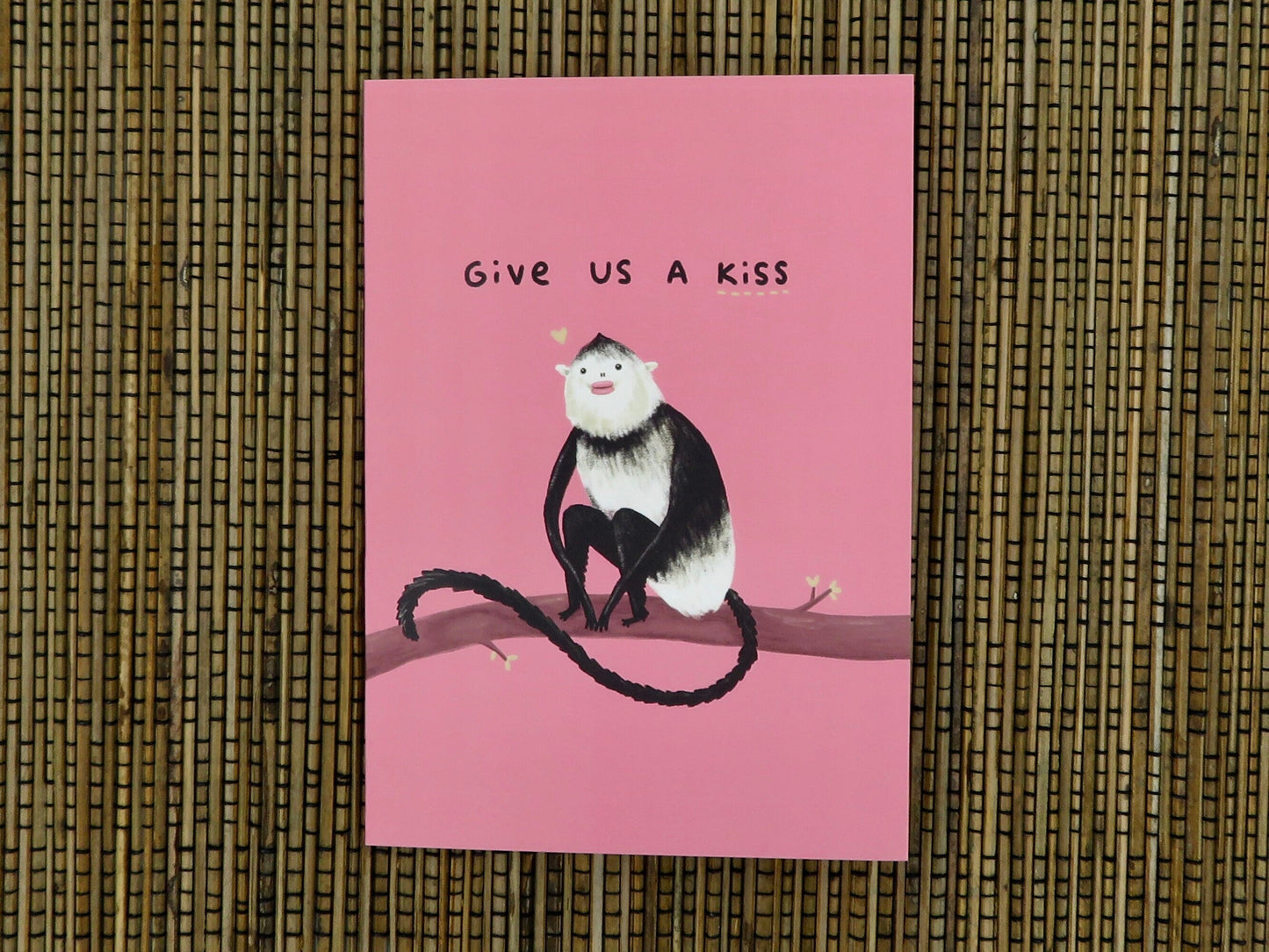 Yunnan Snub-Nosed Monkey Funny Kiss Valentine's Card