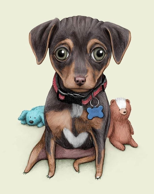 Bespoke Pet Portrait: Custom Color Illustration (Digital)