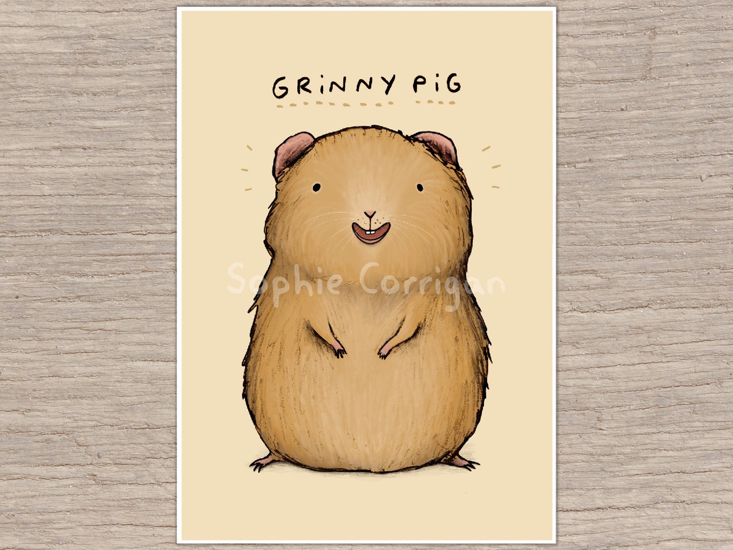 Grinny Pig Signed Art Print